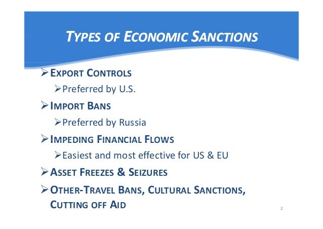 Benefits of economic sanctions