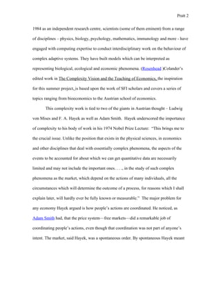 Economics And The Complexity