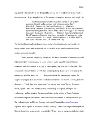 Economics And The Complexity