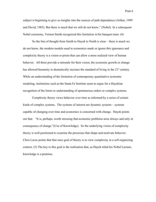 Economics And The Complexity