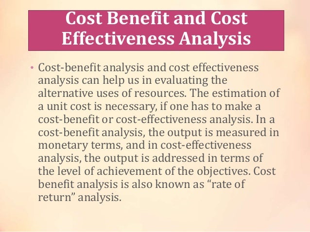 meaning of cost analysis in education