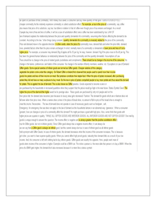 Economics assignment