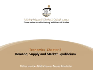 Title
Date
Lifetime Learning… Building Success… Towards Globalization
Economics -Chapter 2
Demand, Supply and Market Equilibrium
Lifetime Learning… Building Success… Towards Globalization
 