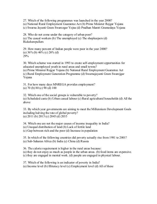 Economics Class 9 Poverty