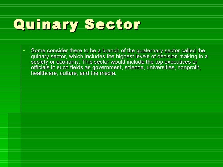 Economic sectors
