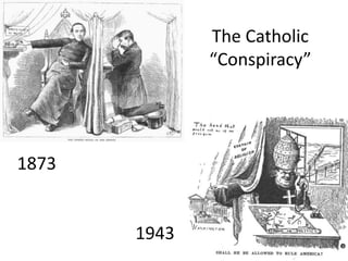 1873
1943
The Catholic
“Conspiracy”
 