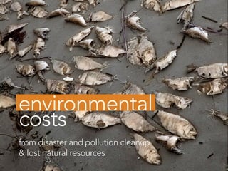 costs
from disaster and pollution cleanup
& lost natural resources
 