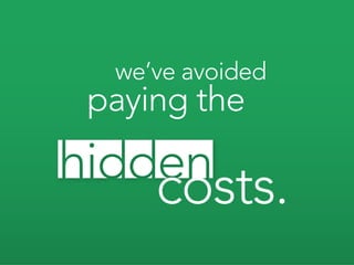 we’ve avoided
paying the

    costs.
 