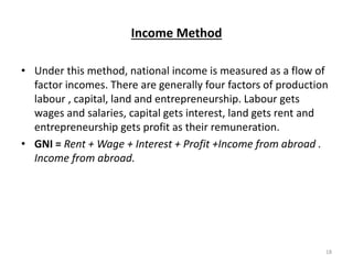 National Income Using Income Method National income | PPTX