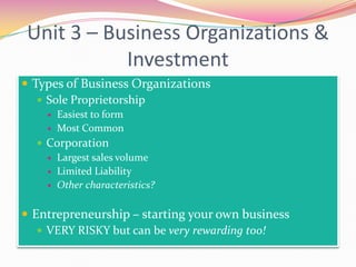 Economics Final Exam Review