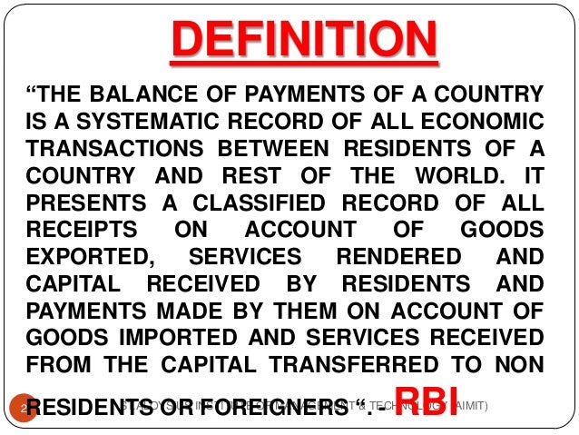 balance of payment in economics Start studying economics - balance of payments learn vocabulary, terms, and more with flashcards, games, and other study tools. balance of payment in economics Start studying economics - balance of payments learn vocabulary, terms, and more with flashcards, games, and other study tools.