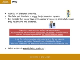 The tailor loses work, and so do all the people that the tailor would have bought from.  