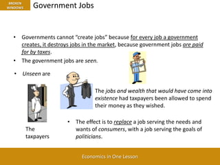 BROKEN WINDOWSThe Broken Window Fallacy