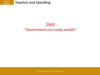 BROKEN WINDOWSWarClaim“War is good for the economy”“World War Two ended the Depression!”“The military makes jobs for industry!”“If we bring the troops home or cut military jobs, we will have mass unemployment!”