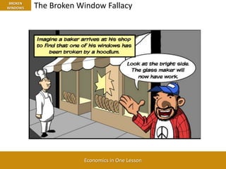 BROKEN WINDOWSThe Broken Window Fallacy