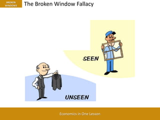 The benefits to the glazier and those people the glazier buys from are seen.
