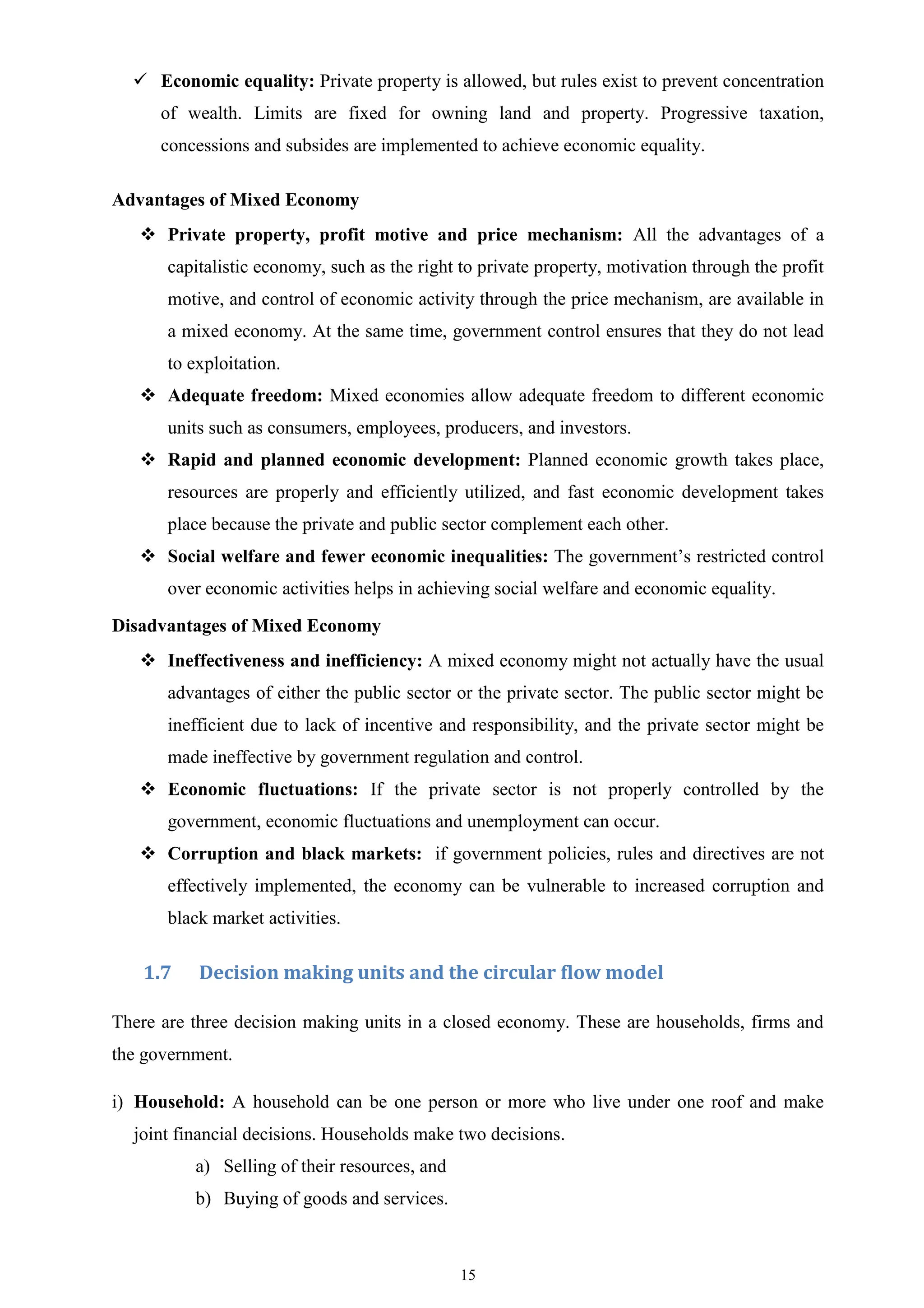 ECONOMICS module for Freshman 1st Semester Students | PDF