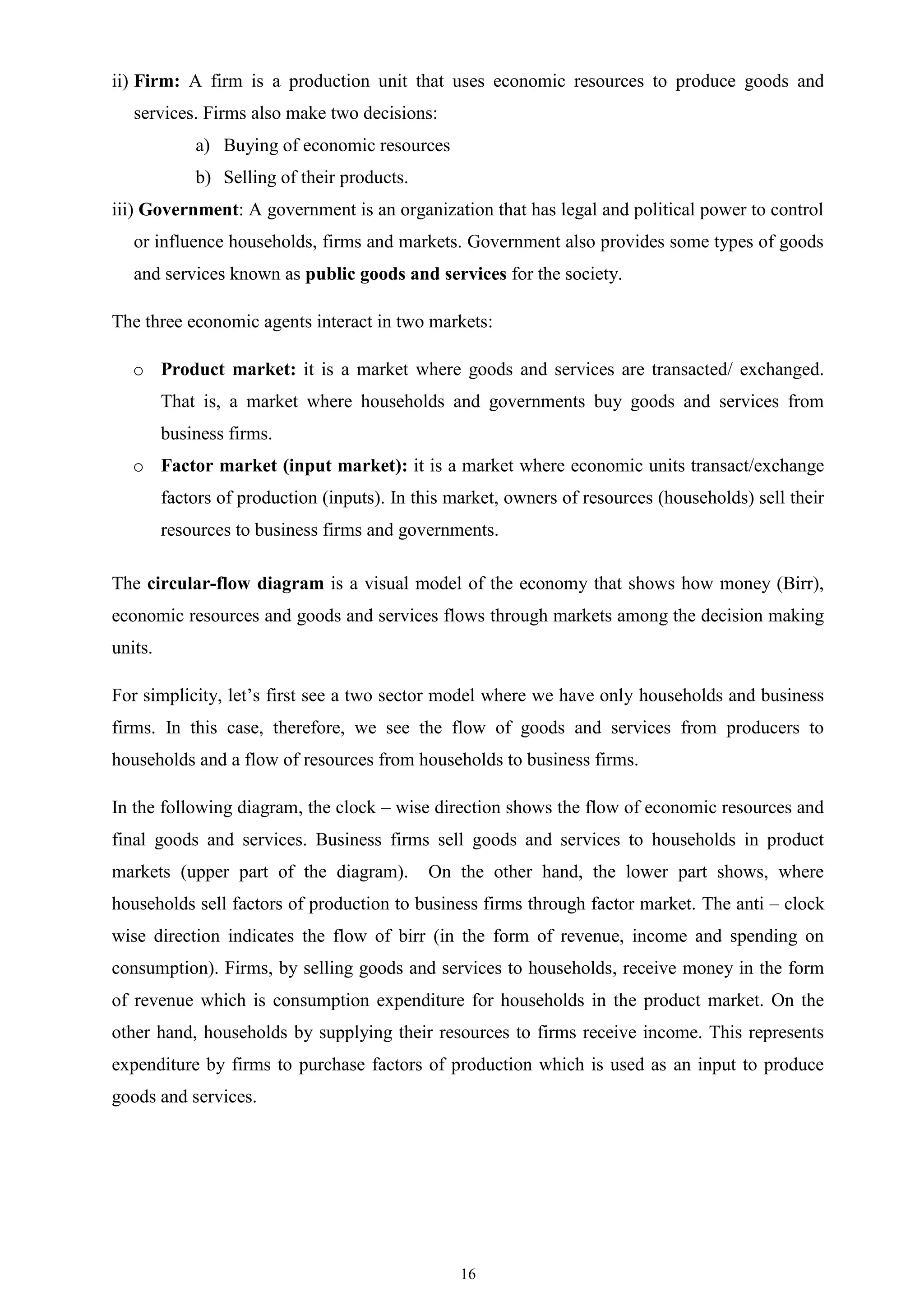 ECONOMICS module for Freshman 1st Semester Students | PDF