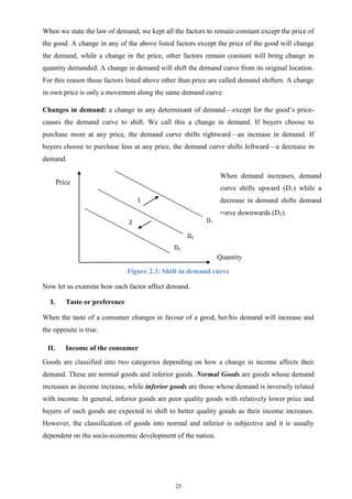 demand curve increase 3.2 changes in demand –... ECONOMICS module for Freshman 1st Semester Students | PDF