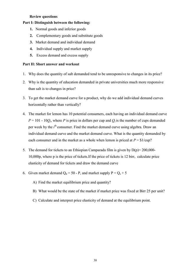 ECONOMICS module for Freshman 1st Semester Students | PDF