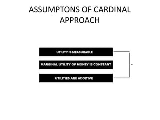 ASSUMPTONS OF CARDINAL
APPROACH
 