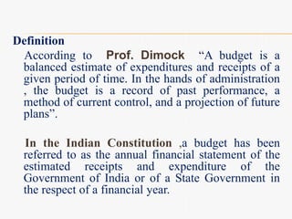 Budget and Basic concepts | PPTX