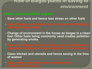 Economics of biogas plants and their role in saving the environment | PPTX