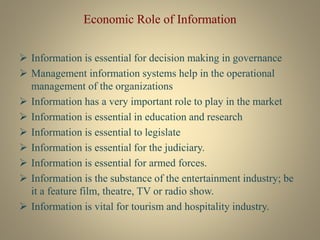Economics of information | PPTX
