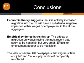 The Economic Impacts of Migration on the UK Labour Market | PPT