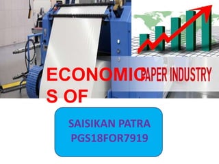 ECONOMIC
S OF
SAISIKAN PATRA
PGS18FOR7919
 