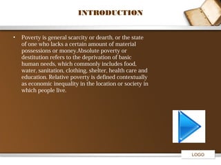 Poverty as a challenge | PPT