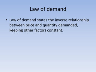 ppt - lecture 2 the law of demand powerpoint... Best PPT on Chapter Demand from economics for Students. | PPTX