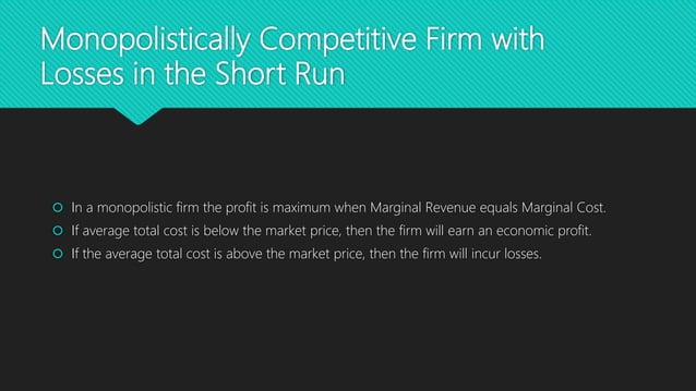 Monopolistic Competition Short Run Loss