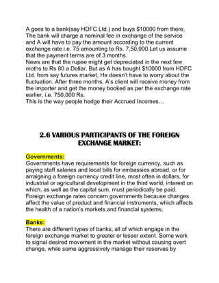 Exchange Rate Project Economics Project Class 12 (Foreign Exchange Markets) | PDF