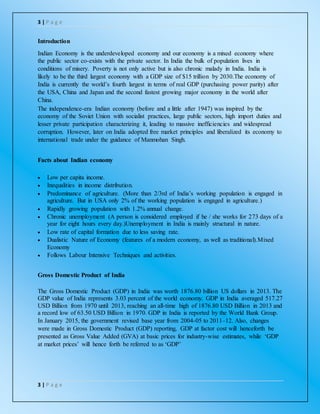 Growth Story of India before and after Independence - Economics project ...