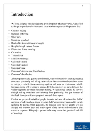 Hyundai Questionnaire.pdf A Study on Hyundai Verna 2018 Report (MBA Project) | PDF