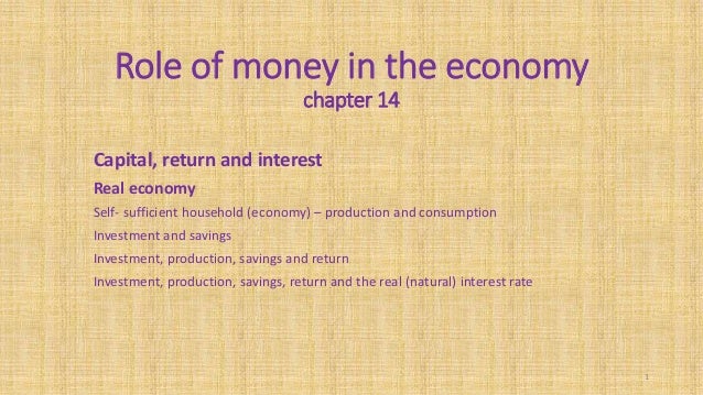 Role of Money in Modern Economics