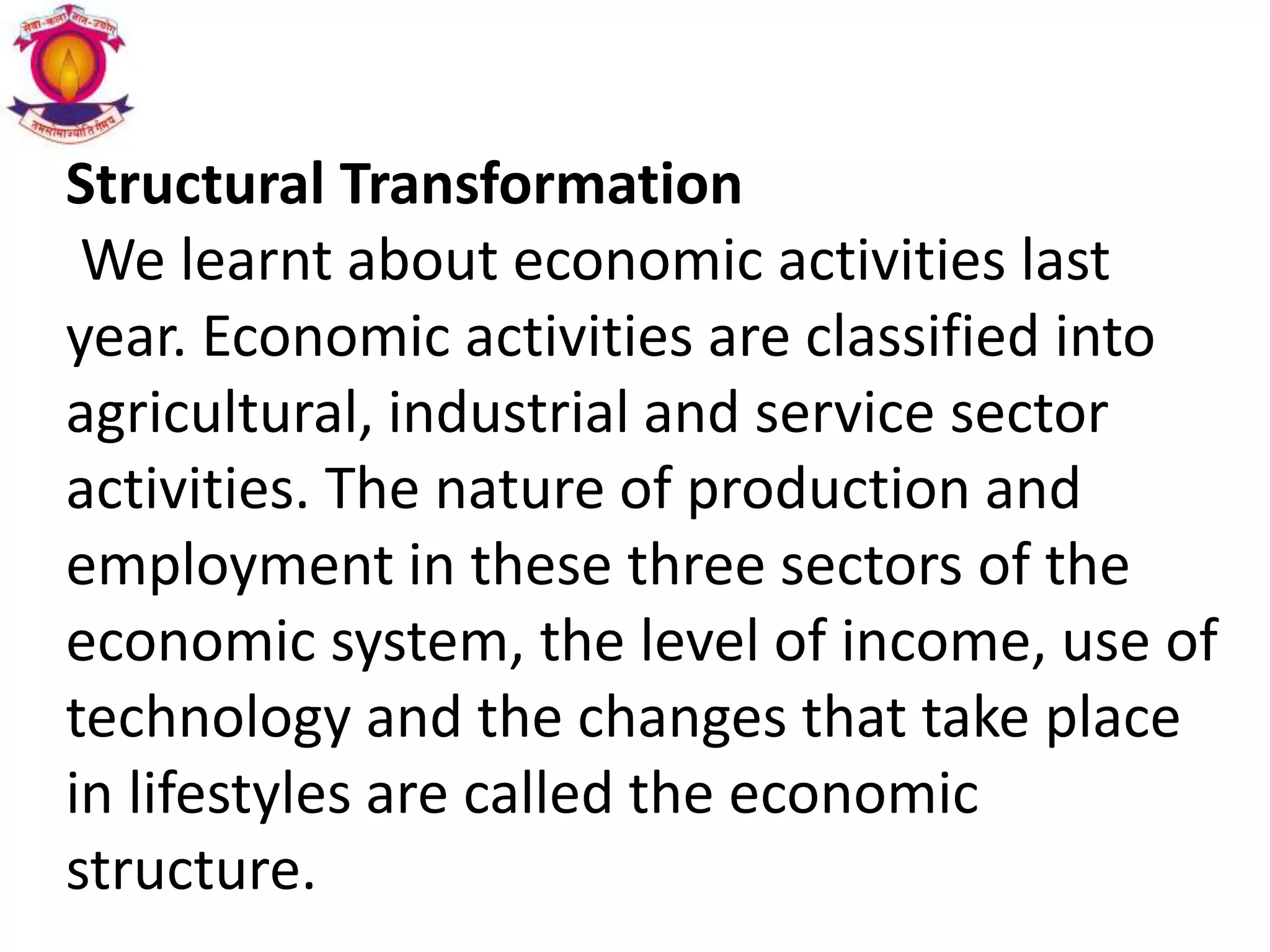 ECONOMIC SRUCTURE.pptx | Agriculture | Industries
