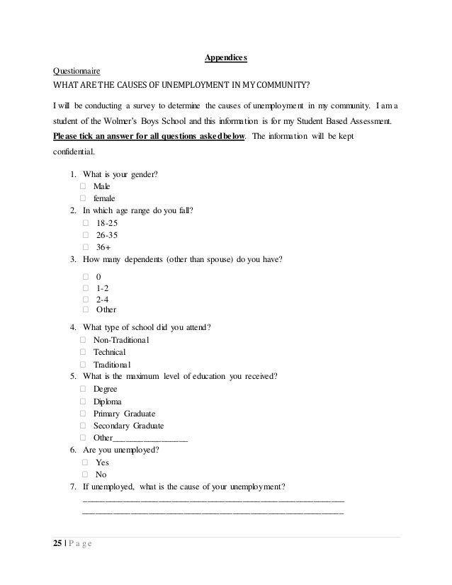 Economics CSEC SBA Sample