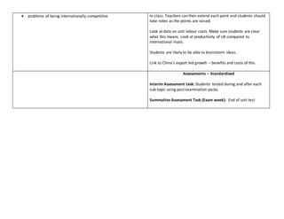  problems of being internationally competitive to class. Teachers can then extend each point and students should
take not...