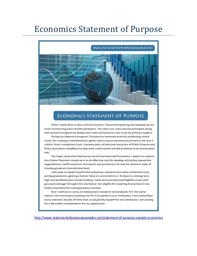 Economics Statement of Purpose