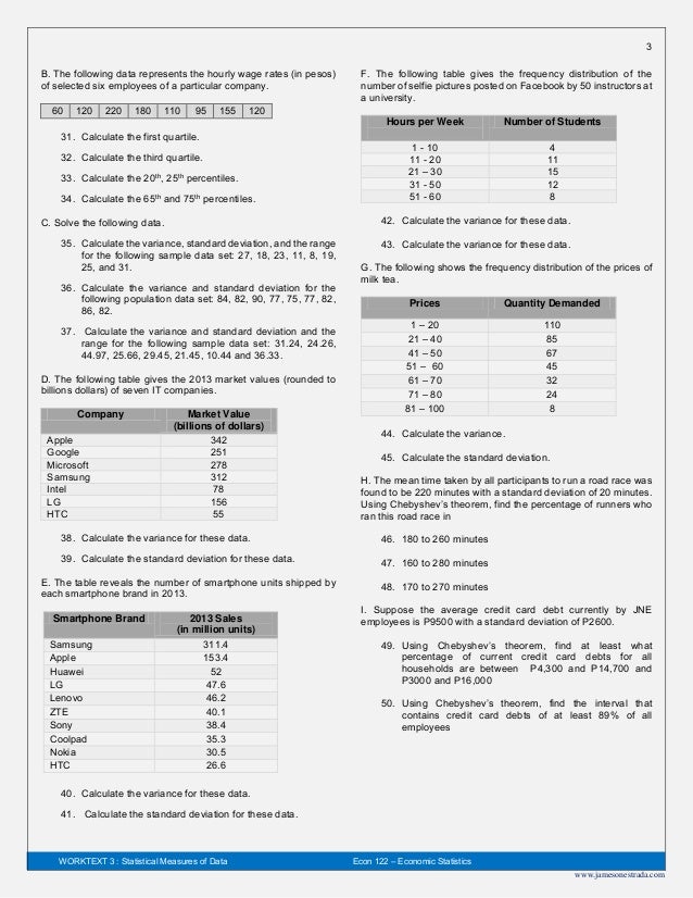 Economics Statistics Worktext Economics Statistics Worktext