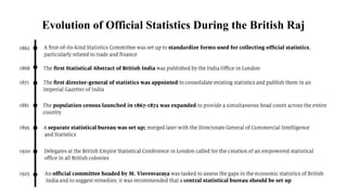 Evolution of Official Statistics During the British Raj
 