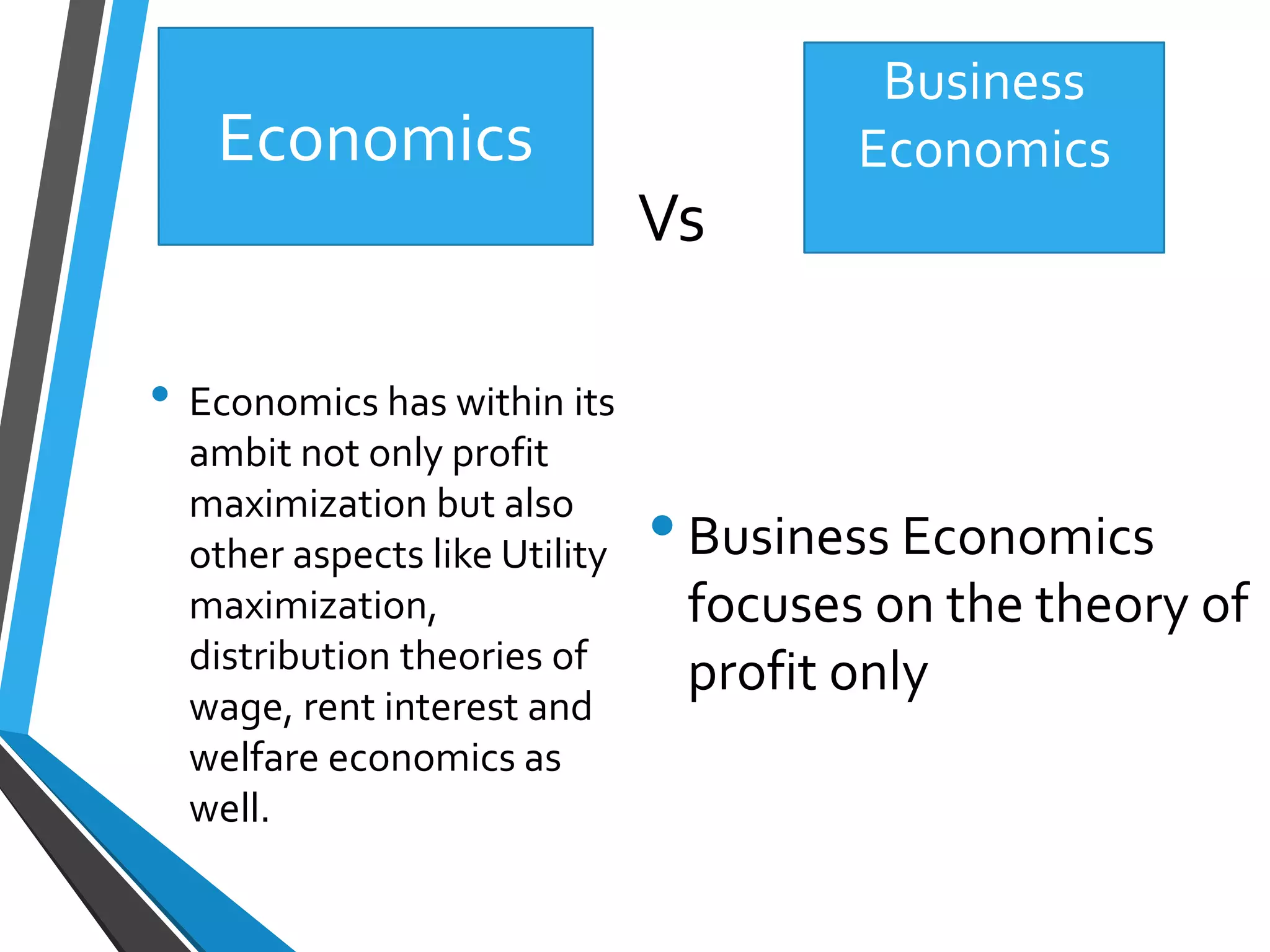 Economics vs Business Economics | PPTX