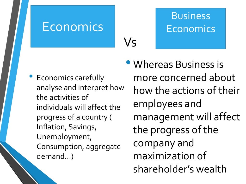 Economics vs Business Economics