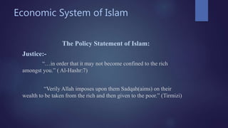 Basic Concepts of Islamic Economic system | PPTX