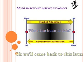 MIXED MARKET AND MARKET ECONOMIES
 