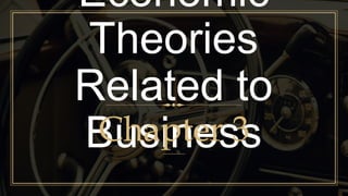Economic
Theories
Related to
Business
Chapter 3
 