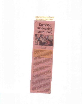 Economic Times October 12, 2009
