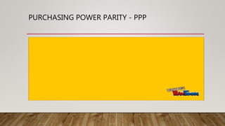 PURCHASING POWER PARITY - PPP
 